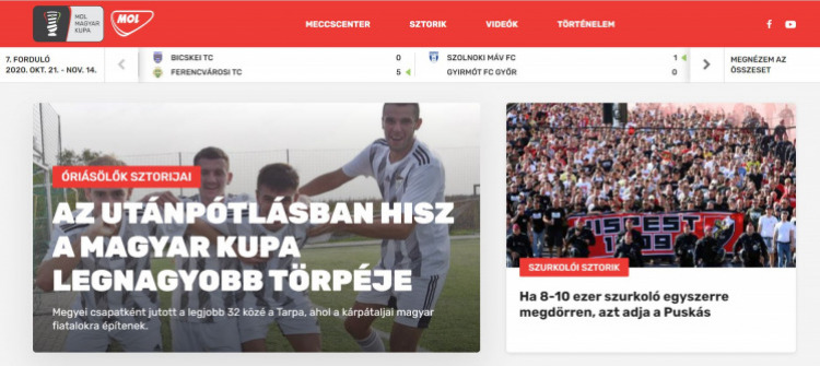 Új weboldal indul a MOL Magyar Kupa kulisszatitkaival és legfrissebb híreivel